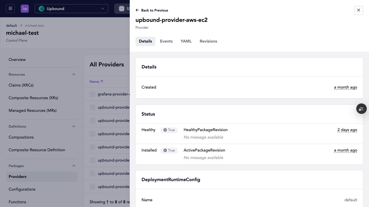 Upbound Control Plane Providers